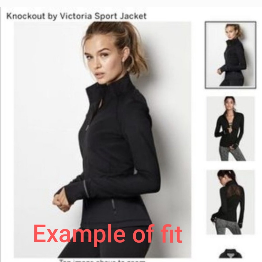 Victoria's Secret RED VSX Knockout Athletic Jacket  Size Medium super flattering